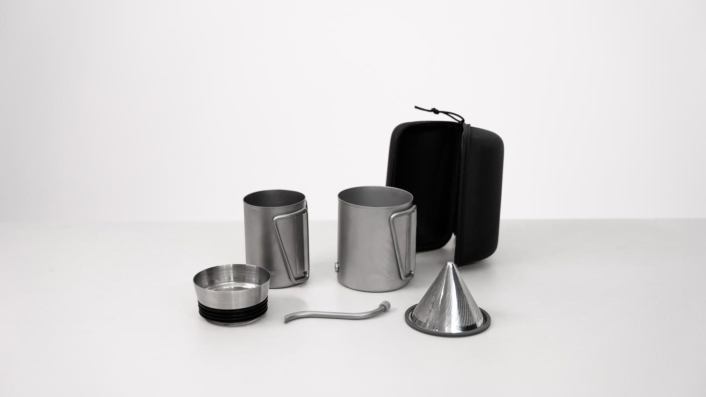クラウドファンディングプロジェクト：累計出荷数2千個◎500gで軽量なのにステンレス製で丈夫！ハンドドリップセット