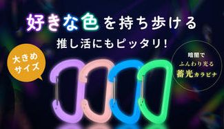 クラウドファンディングプロジェクト：光を纏うカラビナ　蓄光D/Sカラビナラージサイズ