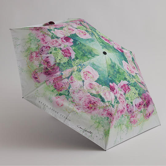 限定数50　VERYKAL 超軽量 自動開閉傘に水彩画プリント　Roses Roses Roses Roses