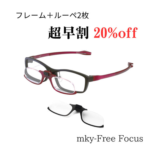 【超早割20％OFF】フレーム＋ルーペ2枚（税込、送料込）
