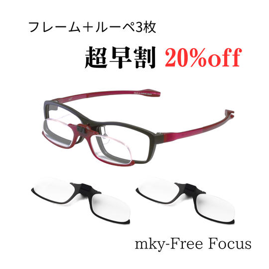 【超早割20％OFF】フレーム＋ルーペ3枚（税込、送料込）