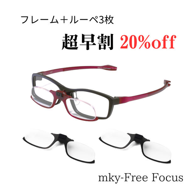 【超早割20％OFF】フレーム＋ルーペ3枚（税込、送料込）