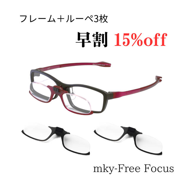 【早割15％OFF】フレーム＋ルーペ3枚（税込、送料込）