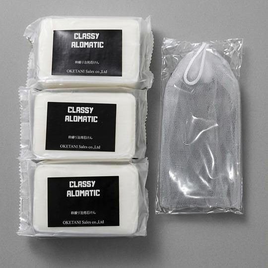 CLASSY AROMATIC枠練り浴用石けん３個＋泡立てネット　セット