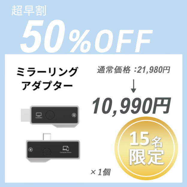 【超早割】ミラーリングアダプター × 1 セット
