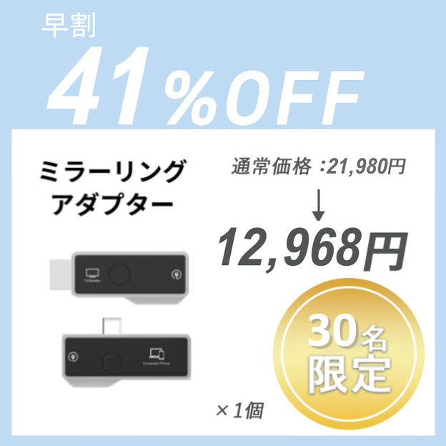 【早割】ミラーリングアダプター × 1 セット