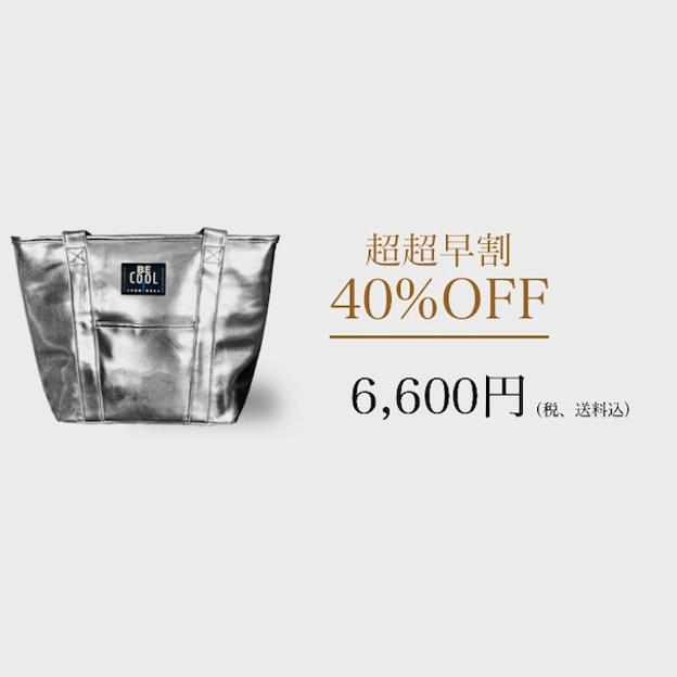 【定価の40%OFF】BE-CooL  ショッパータイプ高級保冷バッグ　シルバー　