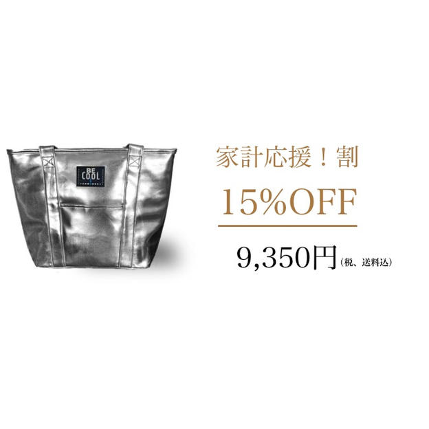 【定価の15％OFF】BE-CooL ショッパータイプ高級保冷バッグ　シルバー