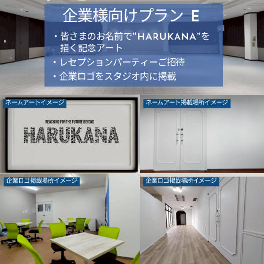 【企業さま向け】プランE(ネームアート・パーティーご招待・ロゴ掲載)
